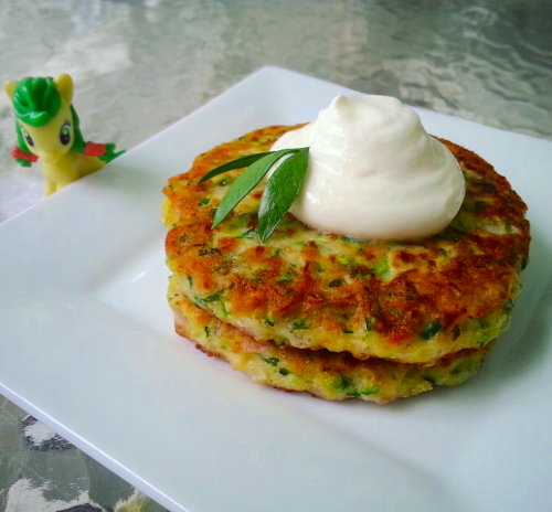 Creamy Zucchini Fritter Cakes