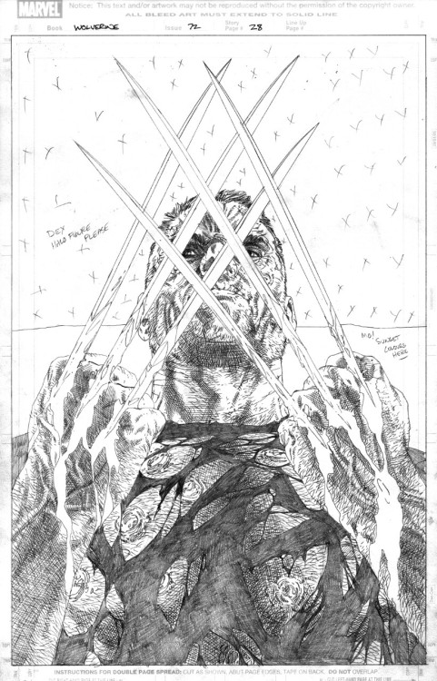 nomalez:  ungoliantschilde:  some pencils and roughs by Steve McNiven.  Some arts of Steve McNiven look better without colors and ink. For example, “Old Man Logan” is a masterpiece but I don’t like the colors on it. Links:  Steve McNiven / Marvel