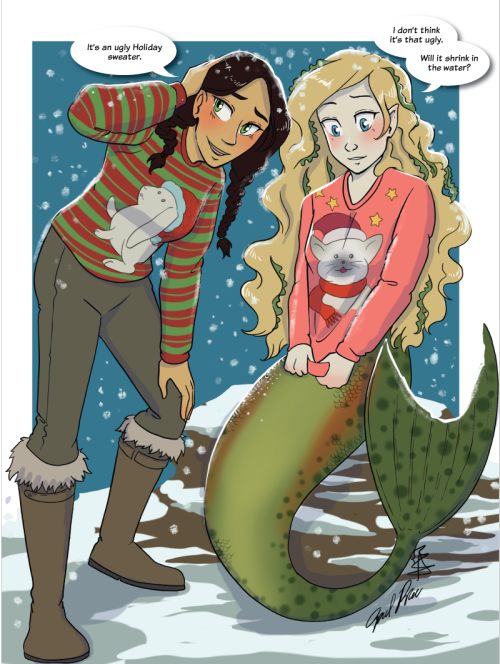 icemassacrecomic: Happy Holidays from Meela &amp; Lysi Have a wonderful festive season, everyone