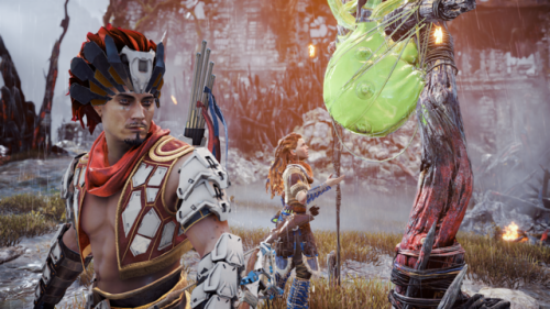 Aloy : Will you look at this shit ??Nil : don’t disparage the alarm, it brings more bandits for me t