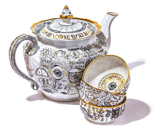 oldladycallowaysghost: “ Alchemy porcelain ‘ by  Darya Kuznetsova Hand made, witchy
