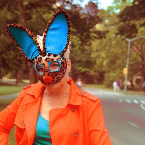 Happy Mothers Day! Feat my “MaMa Bunny” today <3 Here’s my Mom Gladys Bunny Honey! - June 2012 #alexanderguerra #mothersday #mymom #masked #mask #bunny #rabbit #nyc #nyny #centralpark