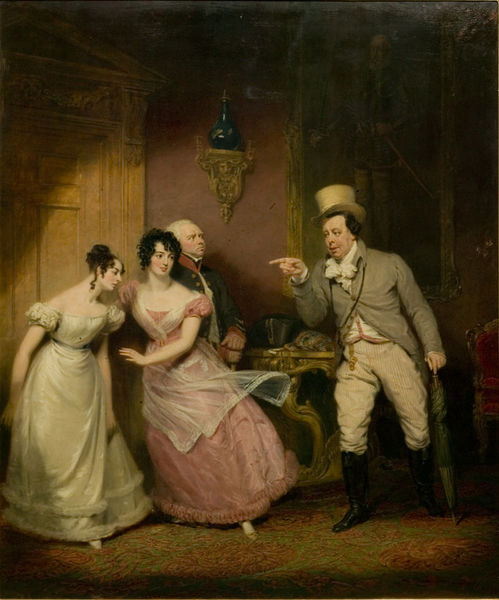 Scene from Paul Pry, a comedy by John Poole, by George Clint, 1827