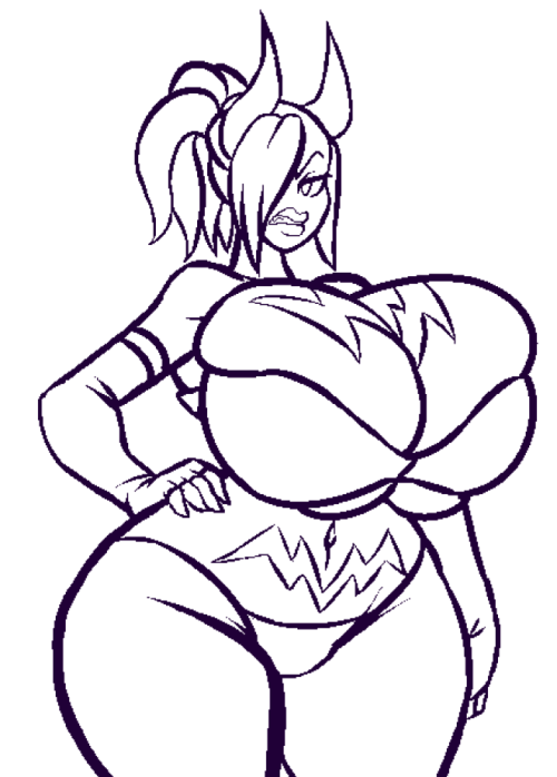 kentayuki:  A drawing I did of Tessa that I made a few variants of for Venomkid   < |D’““