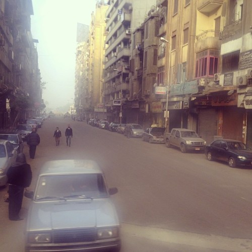 One street off of #Tahrir this morning about 8 a.m. #Cairo #Egypt