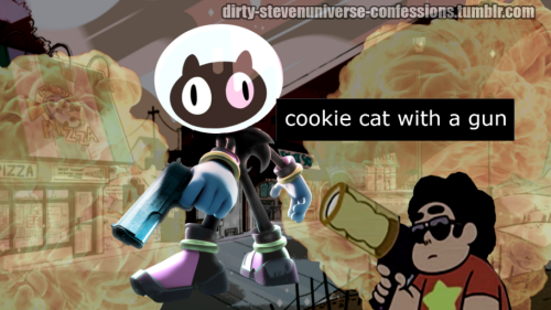  cookie cat with a gun - anonymous