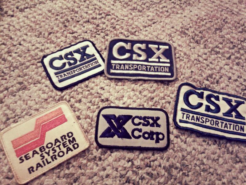 Working on a vest for a friend who hops trains and I found all these CSX patches