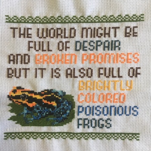 shitpostsampler: Thank you for this wonderful pattern, i had a great time stitching it!