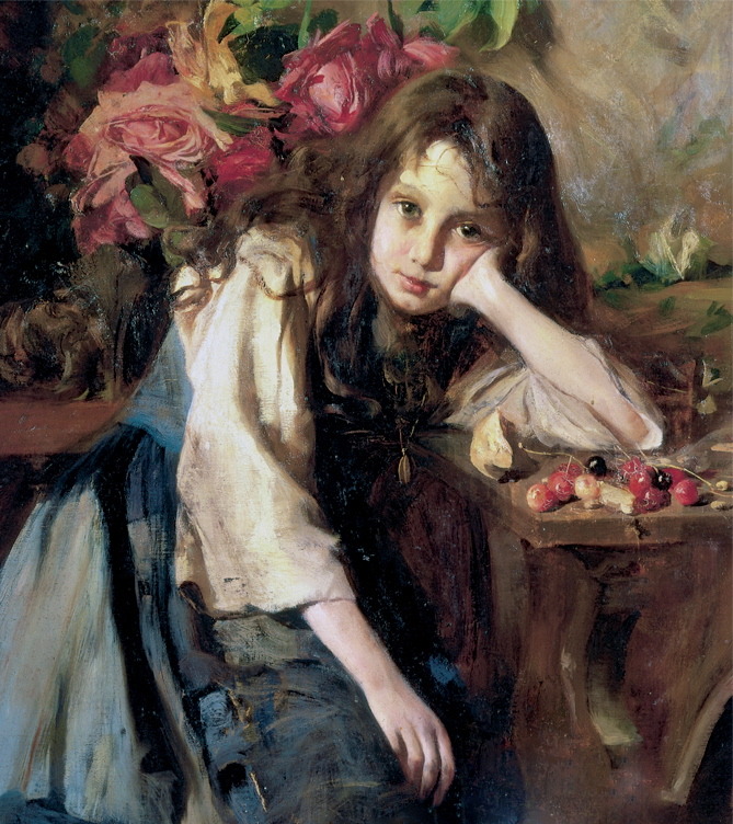 worldpaintings:  Cesare Tallone (Italian, 1853-1919) Portrait of the Artist’s Daughter