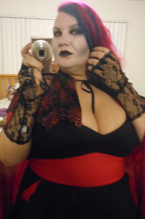 dykevanian:For World Goth Day here’s me attempting Dave Vanian’s 70s makeup as well as a shot of me 