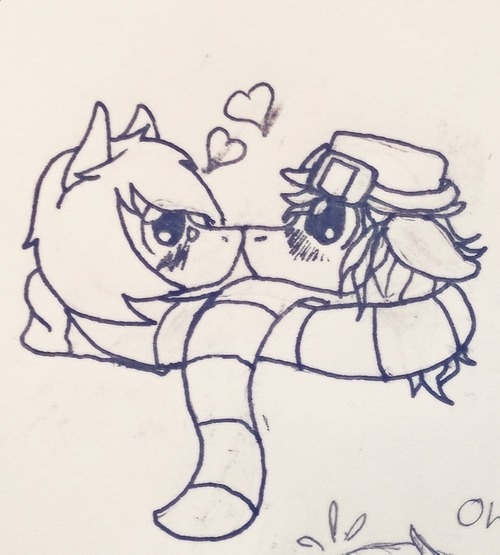 jumblescarf:  ask-rustygears:  jumblescarf said: Dandere gay pony ship of Rusty/Jumbles,