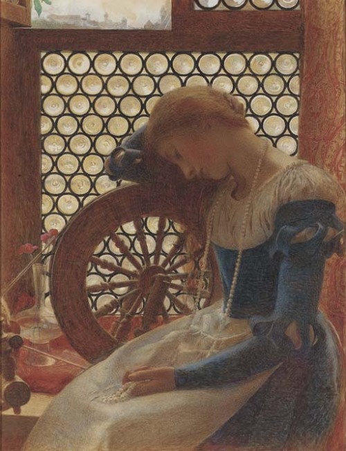 Margaret (Alone at her Spinning Wheel), 1907 by Frank Cadogan Cowper (English, 1877&ndash;1958)