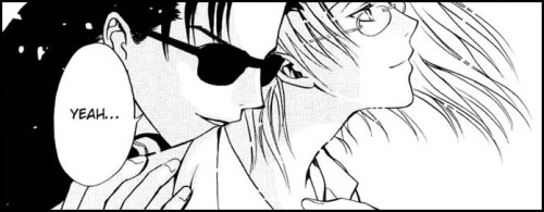 mirror-chan20:  Hisui/Kakei and Kokuyo/Saiga neck kissing appreciation (sources: 1 2) 