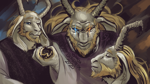 So this is what my Asgore’s hair looks like without his crown… The first time I drew hi