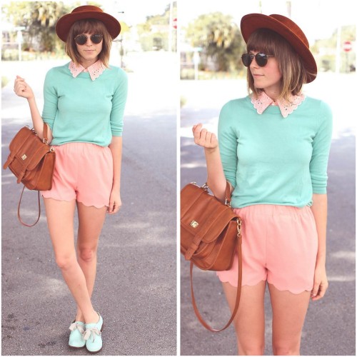 lookbookdotnu:  Mint & scallops ☀☀ (by Steffy Kuncman)