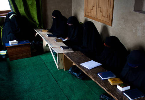 Asiya Andrabi, the founder, leader of Dukhtaran-e-Millat, and a self-described “Islamic feminist,” d