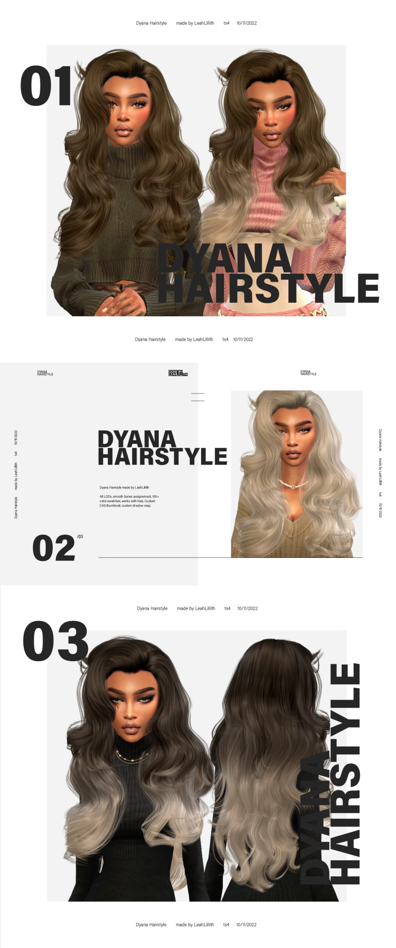 Leahlillithnn Dyana Hairstyle Download Sims 4 Jorey Sims