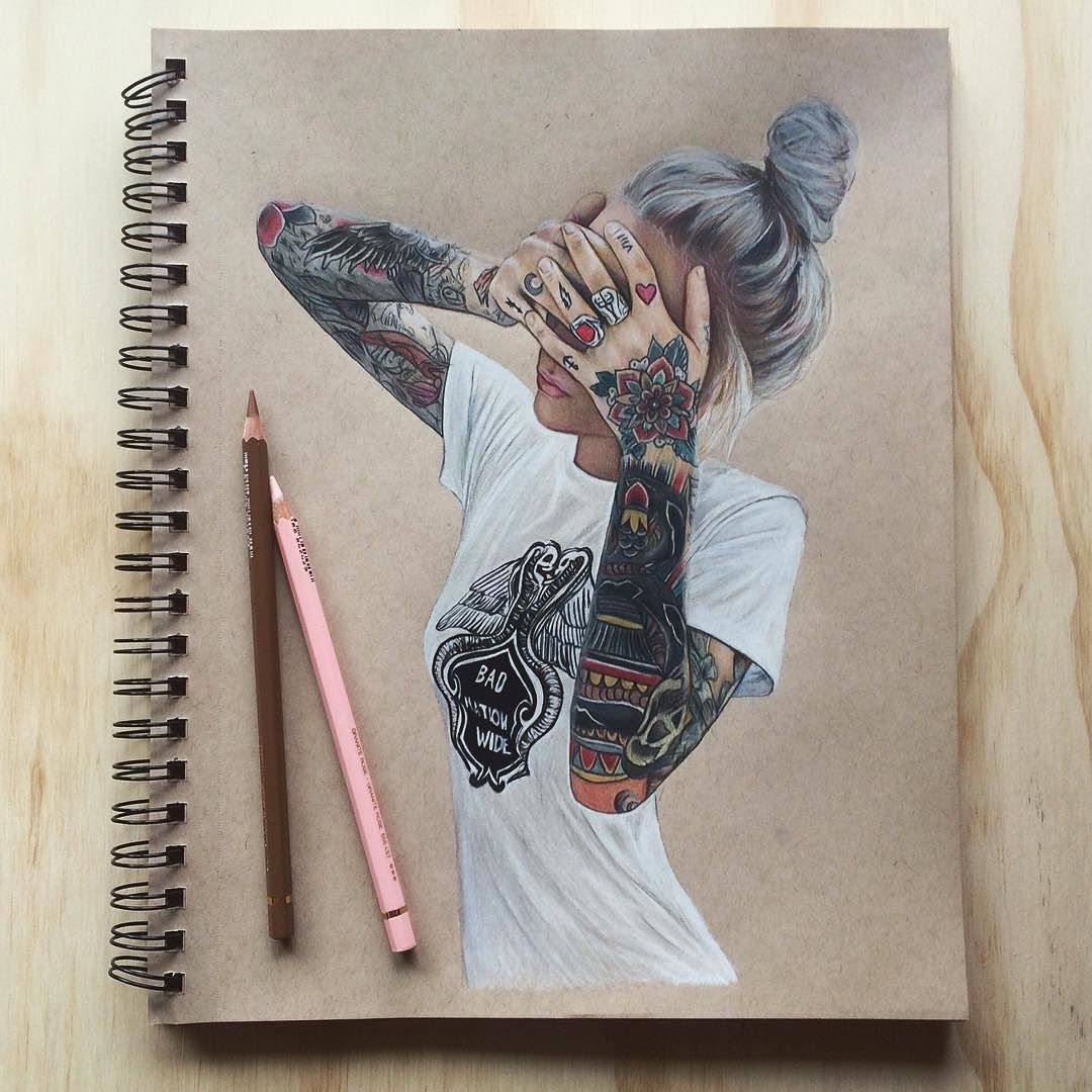 Drawing on Toned Tan Paper