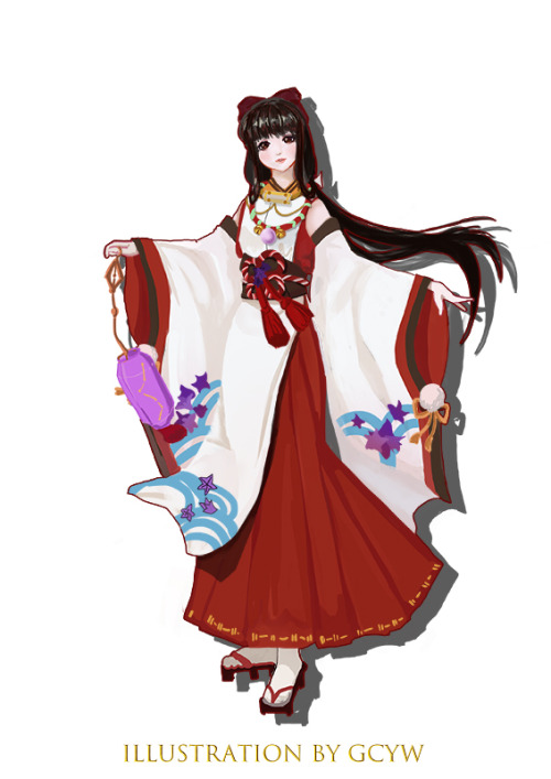 Onmyoji and Kikyo fan art.I like to play Onmyoji. And Kikyo is one of the shikigami in the game. I w