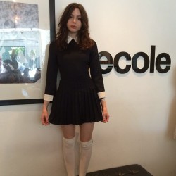 lecoledesfemmeslaurasfez:  Bonjour!! Catch Charlotte Kemp Muhl on Conan O’brien tonight wearing la #belledejour dress. 💕💕#lecoledesfemmes