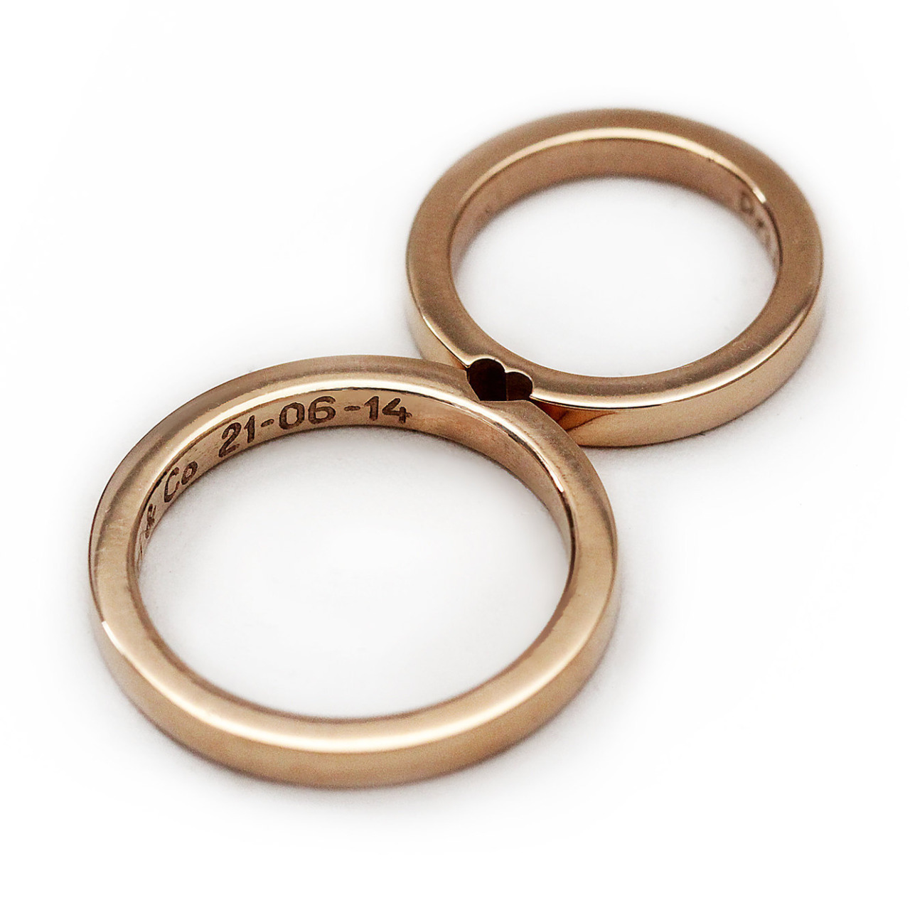 culturenlifestyle:  Puzzle Piece Wedding Bands Couple turned business partners  Eliad