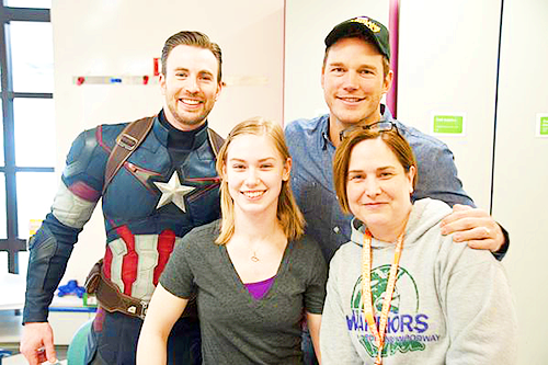 charlesxxerik-deactivated201508: Chris Evans and Chris Pratt surprised kids at Seattle Children’s.