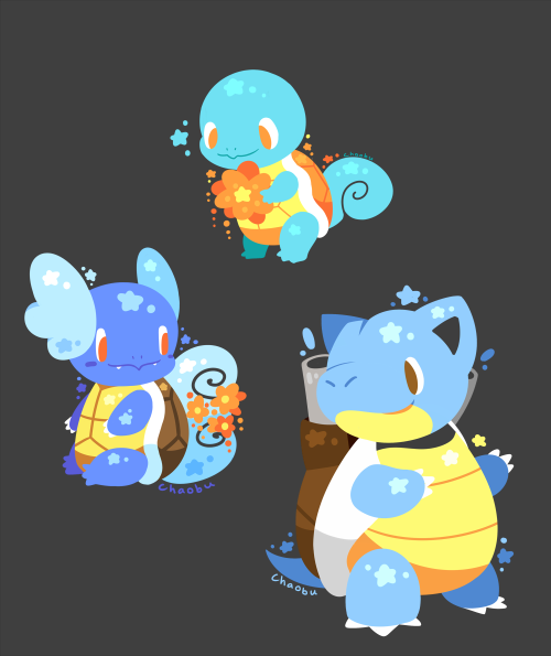 chaobu:Squirtle line!  I figured it’d be easier if I posted my Pokemon drawings here in groups.☆Art 