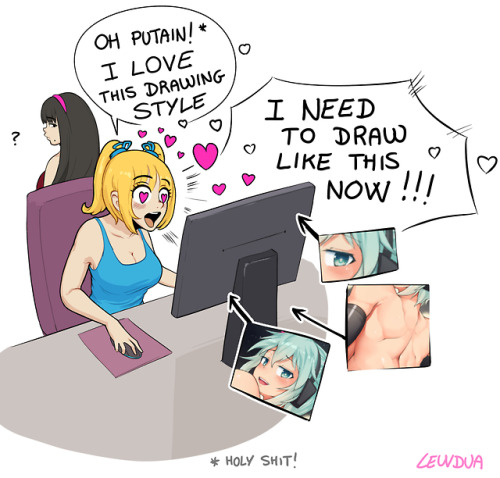 lewdua:Hey lewdies, here is a short comic about my “artist life”This situation happened sooo many ti