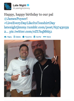 latenightjimmy:  Happy birthday to our pal James Poyser!