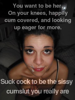 snowballingsissycumslut:  The taste of cum