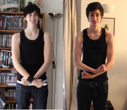 feferi-commander-of-booty-peixes:  jammi-dodger:  jammi-dodger:  Muscle difference between pre-t and 1 year on T  Thought I’d add an updated version, I’m now around 3 years on T   YOOOO 