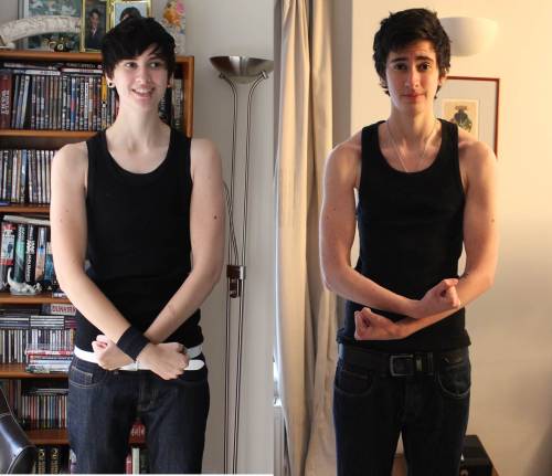 snarkytransman: jammi-dodger: Muscle difference between pre-t and 1 year on T I had to reblog this, 