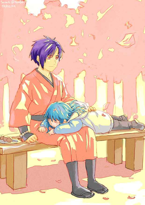 saitoki:  More watercolor effect experiment. I  really have a soft spot for childhood