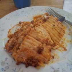 Lasagna for lunch.