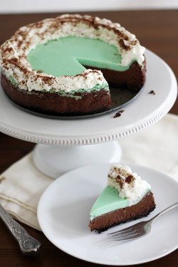 do-not-touch-my-food:  Double Chocolate Mint Cheesecake