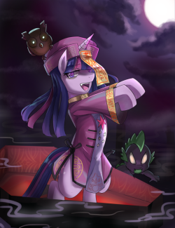 mlpfim-fanart: Jiangshi Twilight by iojknmiojknm