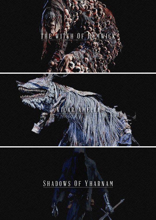 otherslices:  swordofmoonlight:  Bloodborne || Bosses  Man I wanna play this game