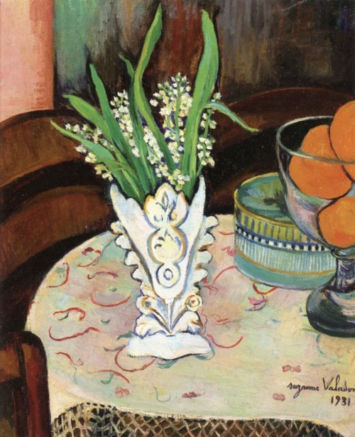 peira:Suzanne Valadon:  Bouquet of Lilly of the Valley in a Vase (1931) via The Athenaeum