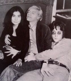 carlowski:  Yoko Ono, Andy Warhol and John Lennon touching eachother’s private parts. This is the best photo in the history of photos 