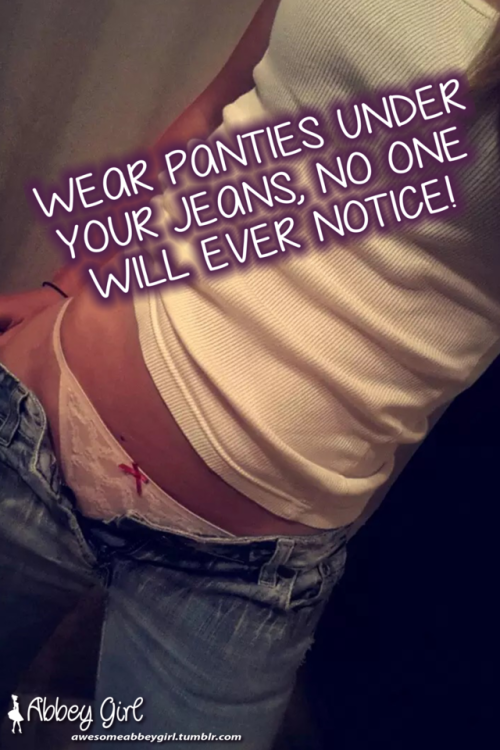 subbottomsissyslut4u:I always do. I hardly ever wear yucky boys’ underwear. Me too…