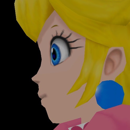 suppermariobroth:  By removing textures from Princess Peach’s model, we can see what she would look like if she didn’t wear lipstick.