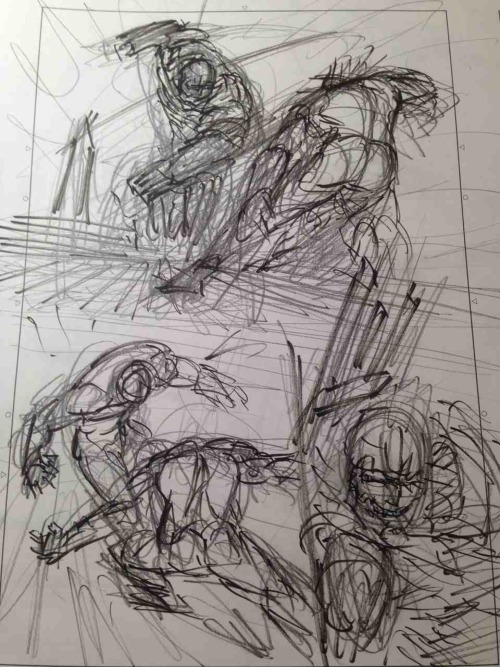 Isayama Hajime shares rough sketches from Shingeki no Kyojin chapter 75 on his blog!