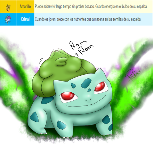 Bulbasaur 001 Pokedex literally Yellow : Can survive a long time without eating. It saves energy in 