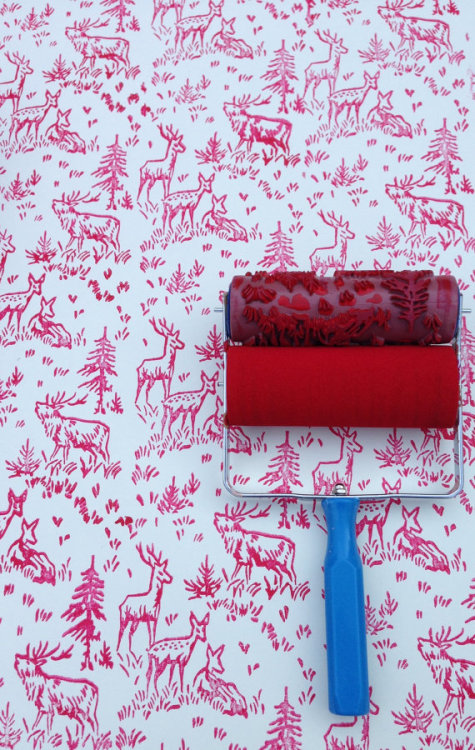  NotWallpaper featuring Patterned Paint Rollers. Our patterned paint rollers help you create a beautiful stencil like design on walls, wood, furniture, fabric, paper, clay and more! 