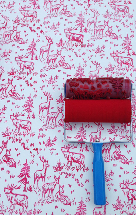 princesslifestylechoices: rock-flag-and-jerkface: NotWallpaper featuring Patterned Paint Rollers. Ou