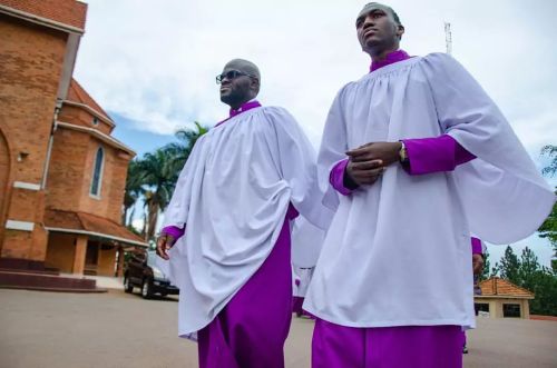 As we get closer to the festive season, Members of the church choir proceed towards the church to ta