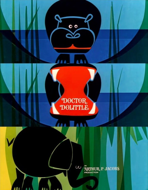 Don Record, Doctor Dolittle Title Sequence, 1967. Pacific Title, USA. Via Pinterest. The beautiful t