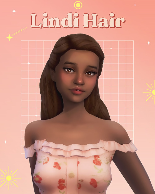 Lindi Hair A new wavy, pinned back hair for The Sims 4 ♡ It’s base-game compatible, low-poly a