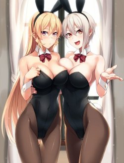 sgeewiz:  Nakiri Bunny Sisters Art by   ぷらいむ@3日目東ユ-16a   