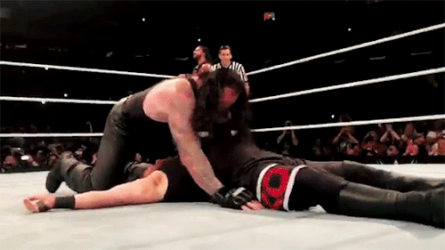 mith-gifs-wrestling - Kevin Owens takes a tombstone piledriver...